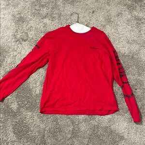 Calvin Klein Red Long Sleeve Men's Shirt